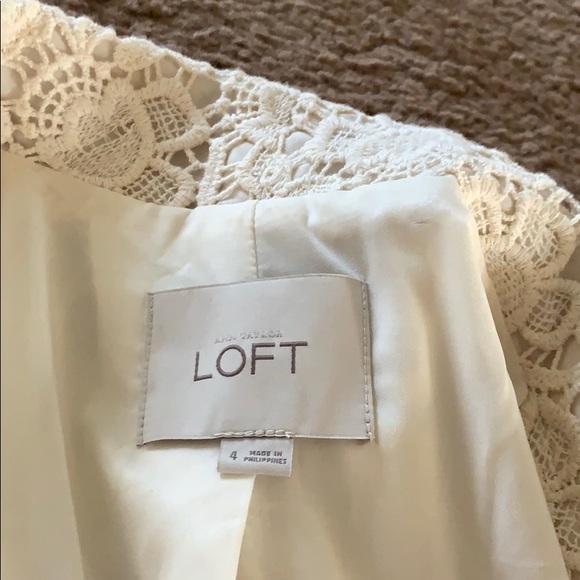 Loft lace summer blazer. Like new. No flaws. - Picture 5 of 6